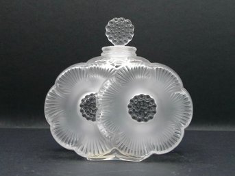 Lalique France Two Flowers Perfume Bottle