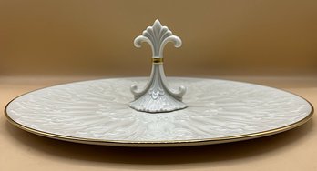 Lenox Chateau Collection, Ivory, Gold Trim: Center Handled Serving Tray