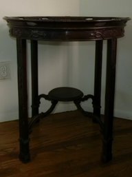 Round Parlor Two Tier Plant Stand Table