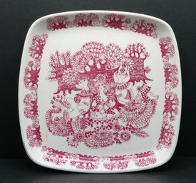 Norway Figgjo Arden Red Square Lunch Plate