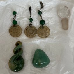 Assorted Jade Pieces - 5 Piece Lot