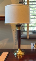 Wood Gold Tone Table Lamp