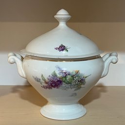 H&C Czech Floral Motif Covered Soup Tureen Bowl