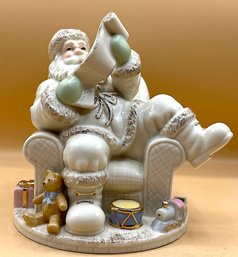 Lenox Santa Claus Checking His List Christmas Gold Trimmed