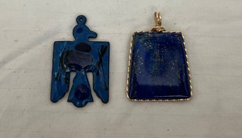 Lapis Lazuli Pendants- 2 Piece Lot