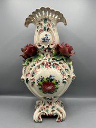 Italian Hand Painted Vase Stamped 257/1