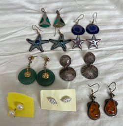 Assorted Costume Earrings - 9 Pairs