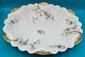 Haviland Limoges Oxford Street Blue Floral China Serving Bowl