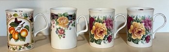 Roy Kirkham Prunus Mug, Westbury Fine Bone China Mug & Crown Trent Bone China Mugs - 4 Pieces