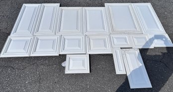 White Wood Cabinet Doors, 16 Piece Lot