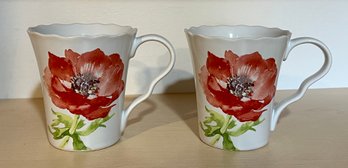 222 Fifth Avenue Poppy Coffee Mugs - 2 Pieces