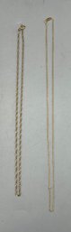 14k Gold Italian Chains - 2 Pieces
