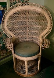 Large Wicker Peacock Chair