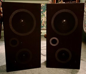 Walnut Cabinet Speakers, 2 Piece Lot