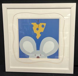 Mouse & Cheese Print Framed