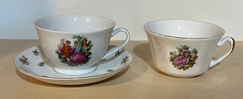 Porcelain Teacups With Saucer - 3 Pieces