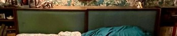 Mid Century Adjustable Twin Size Headboards & Side Tables, 4 Piece Lot