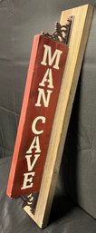 Solid Wood Man Cave Wall Sign