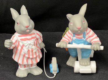 Dept 56 Carrot Cake And Carrot Patch Bunny, 2 Piece Lot