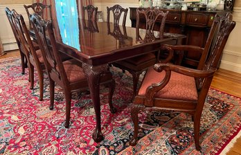 Thomasville Chippendale Style Dining Room Table With Chairs - 10 Pieces