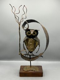 Metal Owl Statue