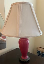 Porcelain Magenta Pink Table Lamp