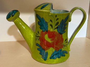 Hand Painted Ceramic Watering Can