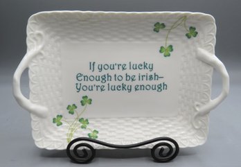 I. Godinger & Co. 'if You're Lucky Enough To Be Irish...You're Lucky Enough' Plate With Stand