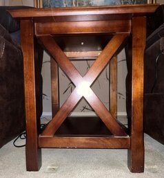 Xola Composite Solid Wood Cappuccino End Table