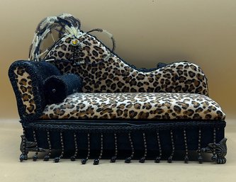 Leopard Print Chaise Lounge Jewelry Box