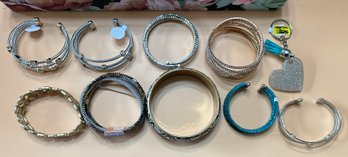 Assorted Lot Of Bangle Bracelets And Necklaces