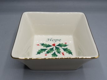Lenox Porcelain Holiday Square Hope Dish