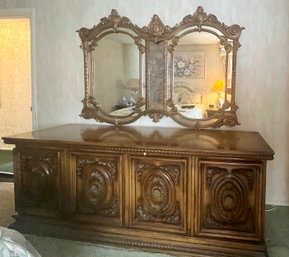 Genova Furniture 9 Drawer Dresser With Detachable Mirror
