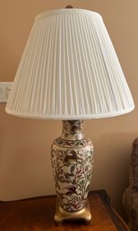 Chinoiserie Painted Floral/animal Table Lamp