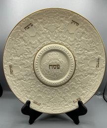 Lenox Judaica Passover Seder Porcelain Plate 24K Gold Trim