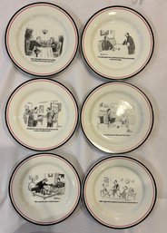 New Yorker 'the Funnies' Assorted Plates - 6 Piece Lot