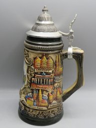 German Beer Stein, Zoller & Born, Ceramic, Numbered  #2210/5000, Made In Germany