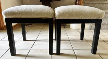 Upholstered Footstools - 2 Piece Lot