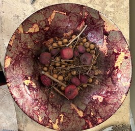 Blown Glass Centerpiece Bowl Made In Italy