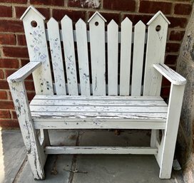 Farmhouse Style Hand Painted Bench