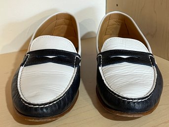 Jay Kaplan Black/white Leather Loafers - Size 41