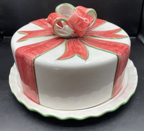 Ceramic Gift Cake Plate With Cover
