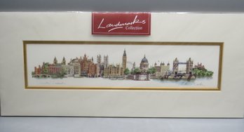 Matthew Cook 'London Landmarks' Matted Print
