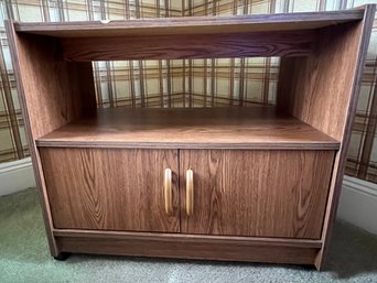 Solid Wooden TV Cabinet W Wheels