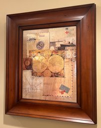 Sarah Davis World Map Collage Framed