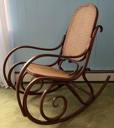 Michael Thonet Bentwood Cane Back Rocking Chair