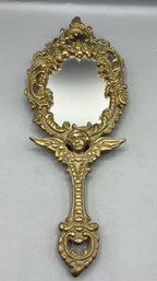 Brass Hand Mirror 14 Inches