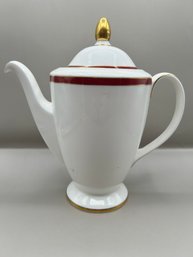 Minton Fine Bone China Saturn Red Teapot, Made In England