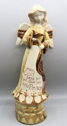 Angle Figurine 'may God Bless You And Give You His Peace' Ceramic
