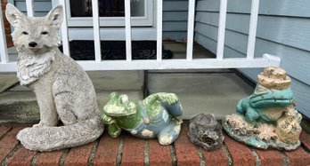 Frog And Fox Lawn Decor - 4 Piece Lot